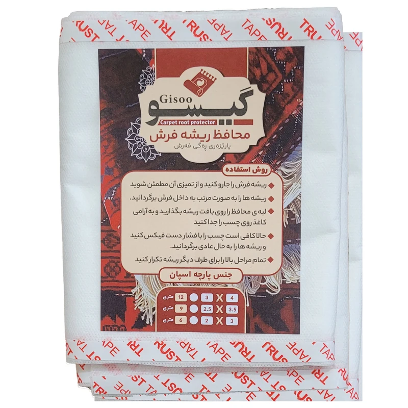 محافظ ریشه فرش گیسو مدل اسپان کد 603 مجموعه 3 عددی