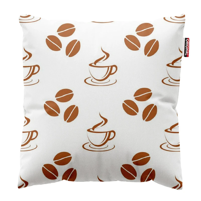  کوسن پاد آفرین طرح قهوه سایز 30*30 سانتی متر کد 923