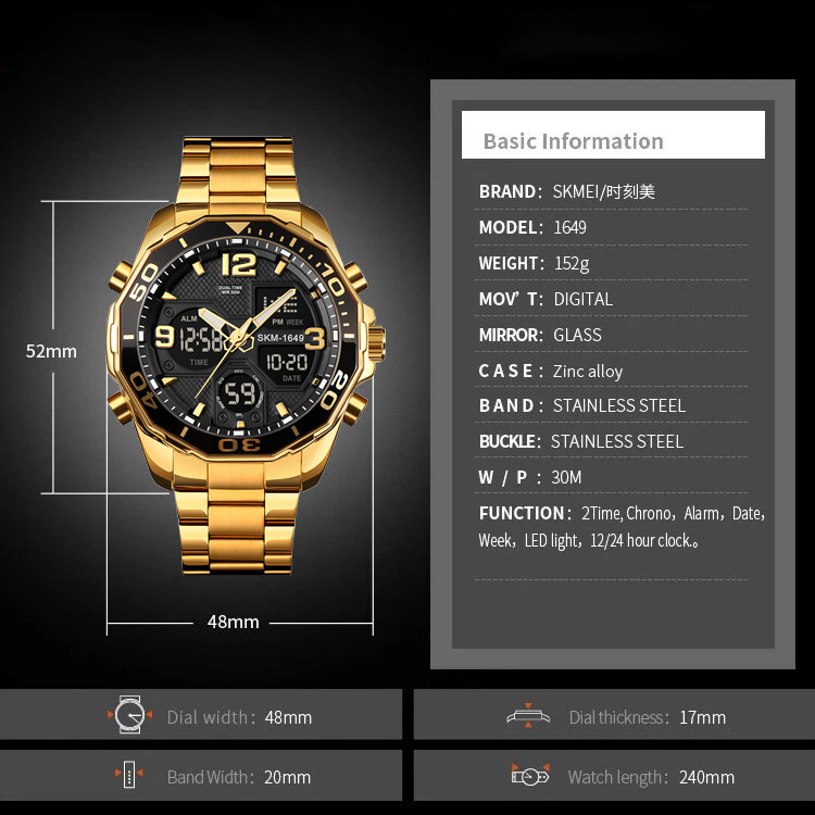 ساعت مچی عقربه‌ای مردانه اسکمی مدل 1649