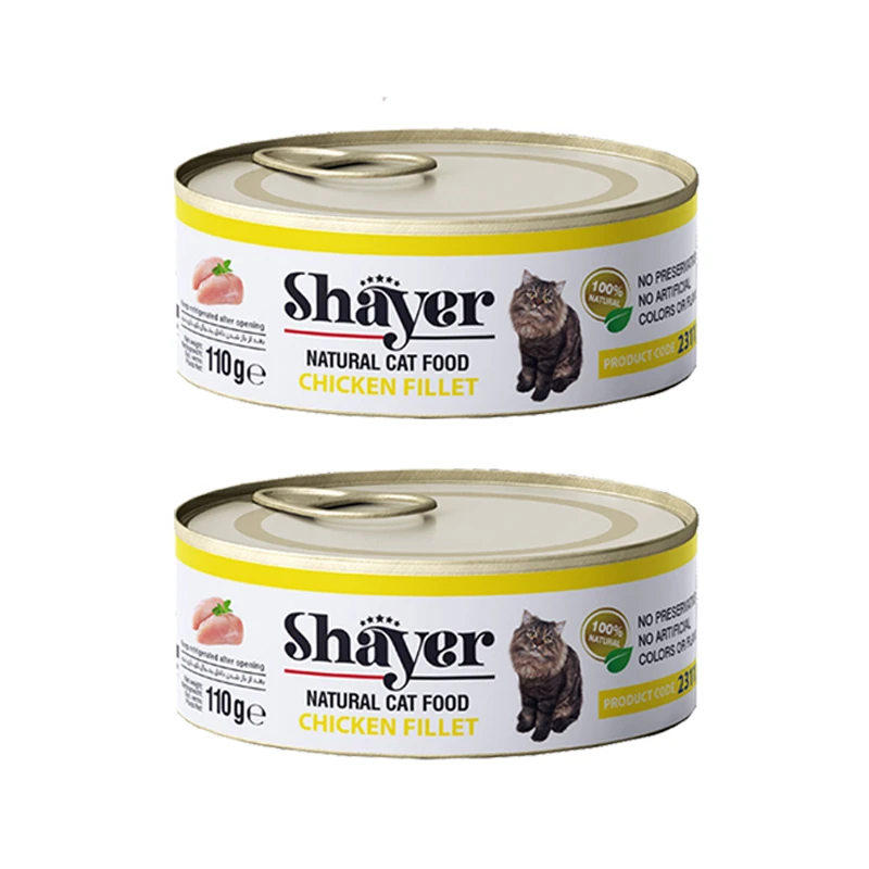   کنسرو گربه شایر مدل پته فیله مرغ وزن 110 گرم بسته 2 عددی