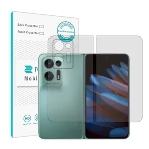 Rockspace clear screen protector HyGEL model suitable for Oppo find n2 mobile phone along with phone back protector