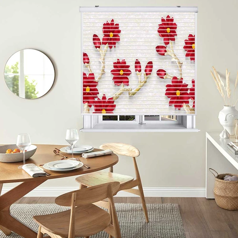 پرده زبرا زیو مدل سیلوئت 3D1403 سایز 150x150 سانتی متر