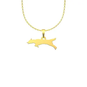 گردنبند طلا 18 عیار زنانه مدوپد مدل سگ کد J3-1-1062