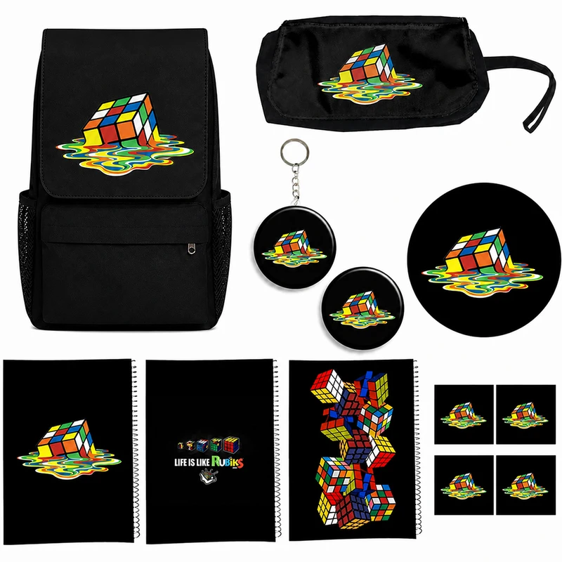 بسته لوازم تحریر طرح Rubik's Cube کد A1 مجموعه 12 عددی