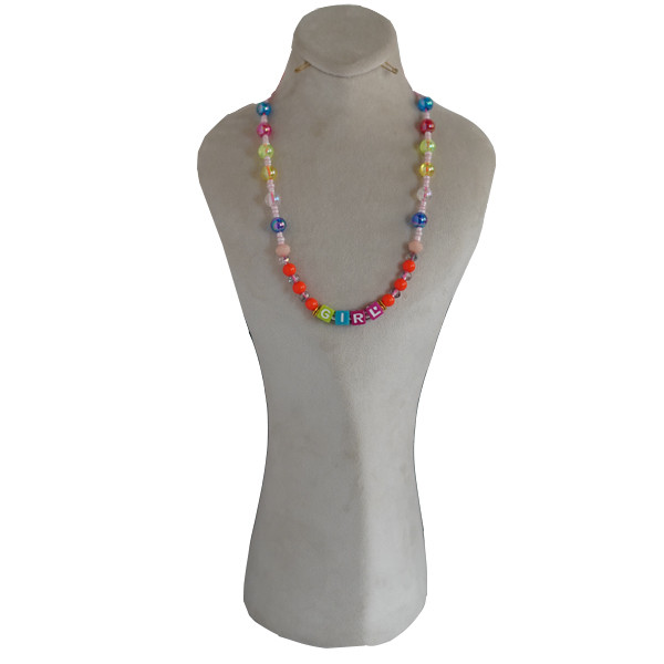 گردنبند دخترانه مدل دستساز طرح Girl گردنبند دخترانه مدل دستساز طرح Girl