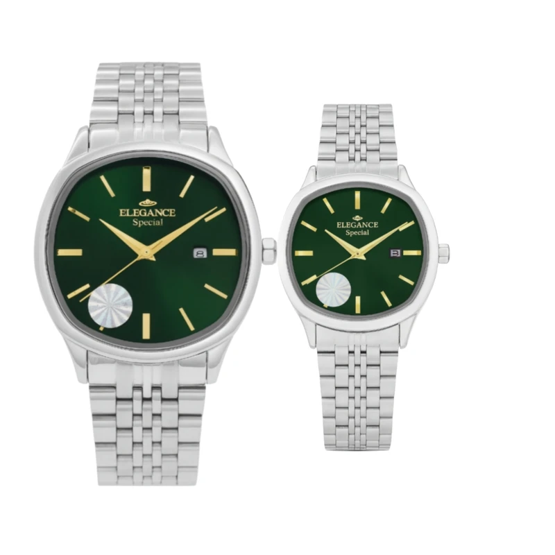 ست ساعت مچی عقربه‌ای کوارتز زنانه و مردانه مدل ES8121