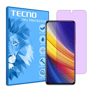 Tecno brand shockproof Anti-purple screen protector glass for Xiaomi Poco X3 Pro