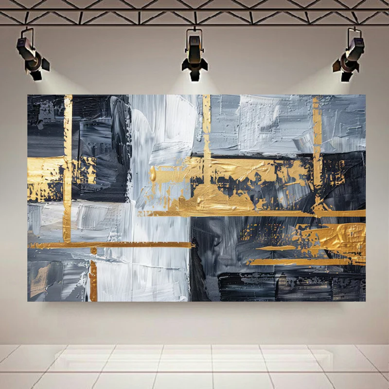  تابلو بوم طرح مخمل انتزاعی مدل نقاشی اکریلیک کد PD130297