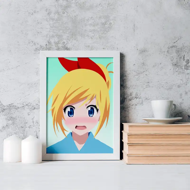 تابلو خندالو مدل انیمه عشق دروغین کد 17171