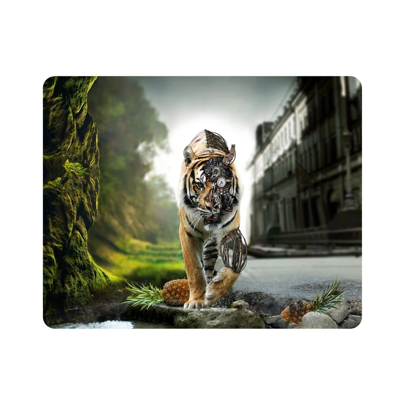 ماوس پد اطلس آبی طرح فانتزی ببر مدل T1217