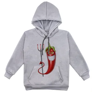 هودی پسرانه مدل فلفل خندان F155 رنگ طوسی