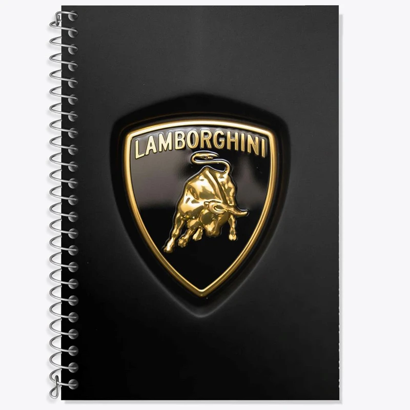 دفتر زبان 50 برگ خندالو مدل دو خط طرح لامبورگینی Lamborghini کد 30629