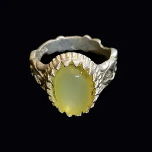 انگشتر نقره مردانه مدل عقیق چنگی