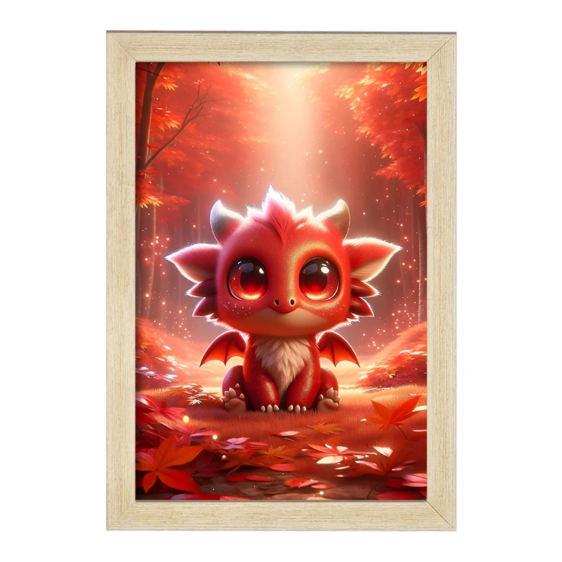 تابلو خندالو مدل اژدهای قرمز کیوت کد F7531