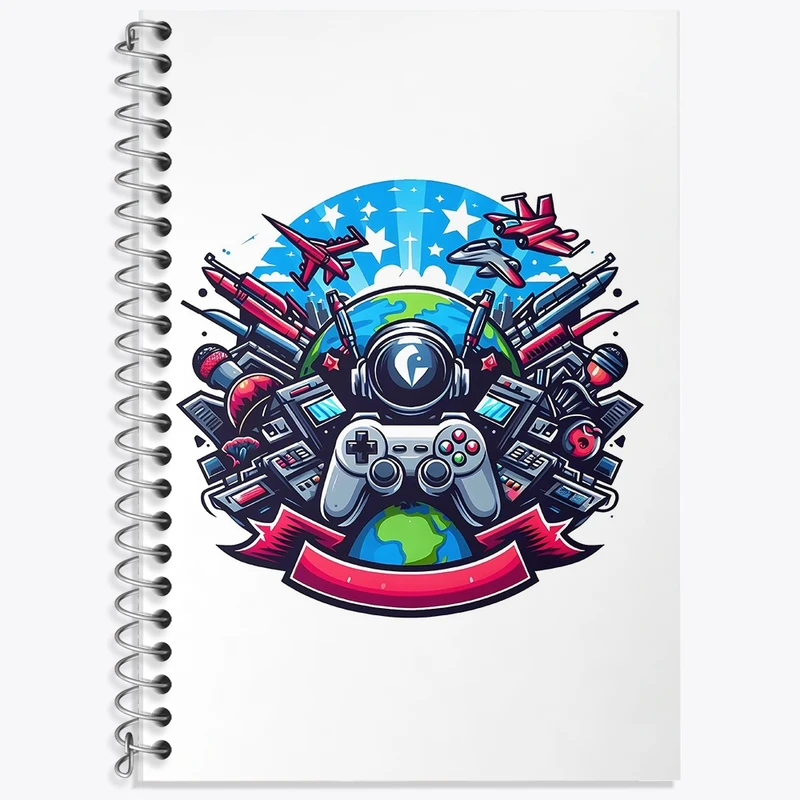 دفتر لغت 50 برگ خندالو طرح فضانورد گیمر کد F2908