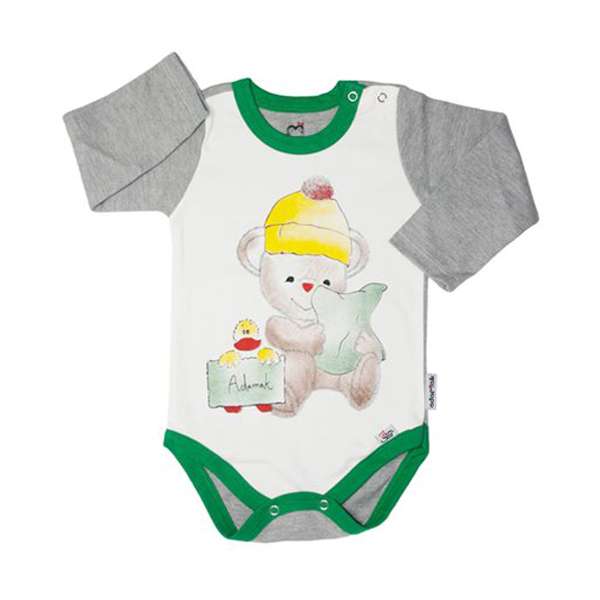 بادی آستین بلند بچگانه آدمک طرح اردک کد 02