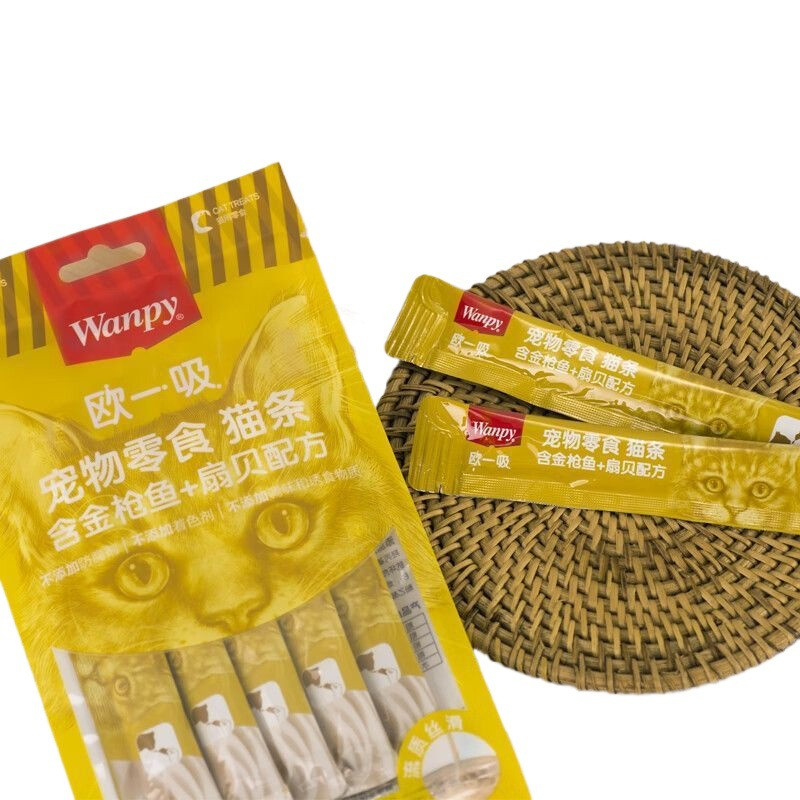 تشویقی گربه ونپی مدل تن ماهی و صدف دریایی وزن 70 گرم