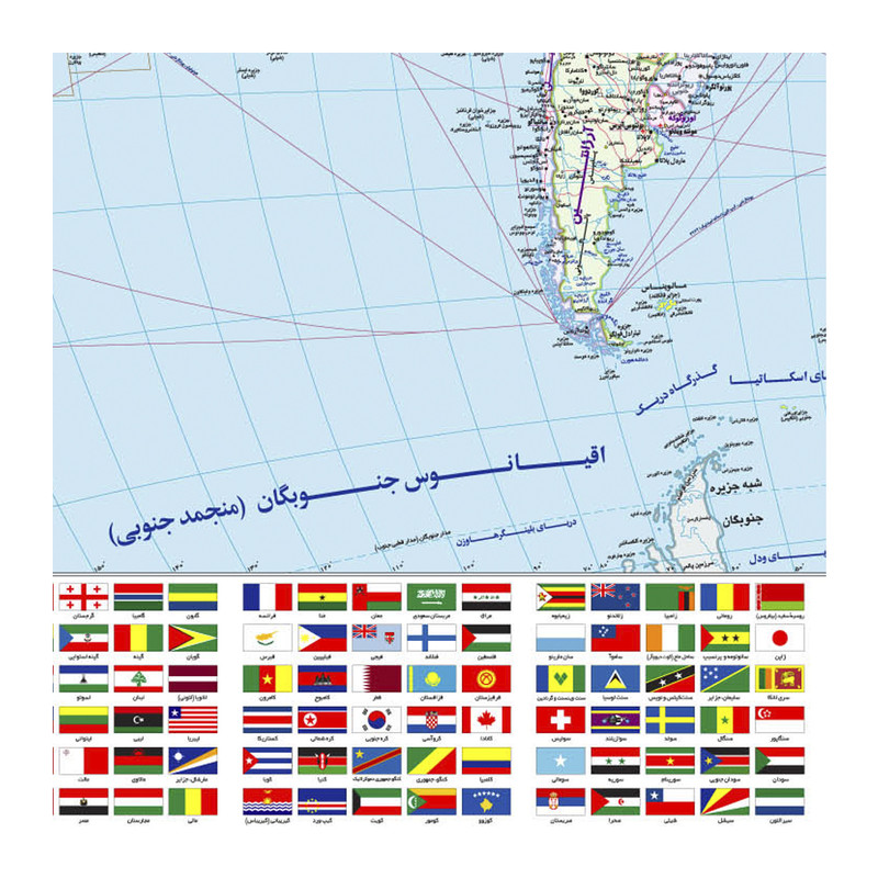 نقشه سیاسی جهان گیتاشناسی کد ۱۲۹۷