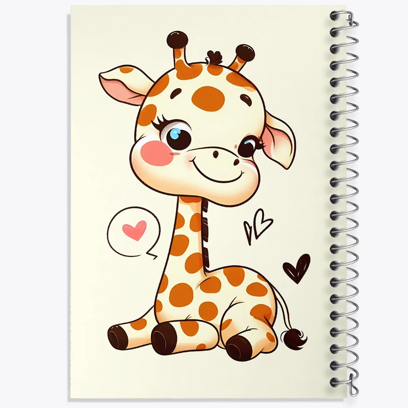 دفتر مشق 50 برگ خندالو طرح زرافه بامزه کد N5573