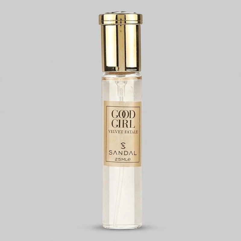 عطر جیبی زنانه صندل مدل Good girl Velvet Fatale با رایحه شیرین حجم 25 میلی‌لیتر