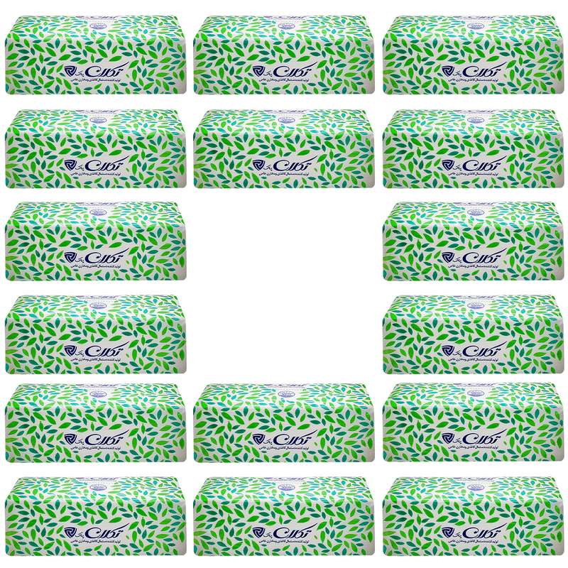 دستمال کاغذی 150 برگ تکلان پاک مدل بهار بسته 16 عددی دستمال کاغذی 150 برگ تکلان پاک مدل بهار بسته 16 عددی