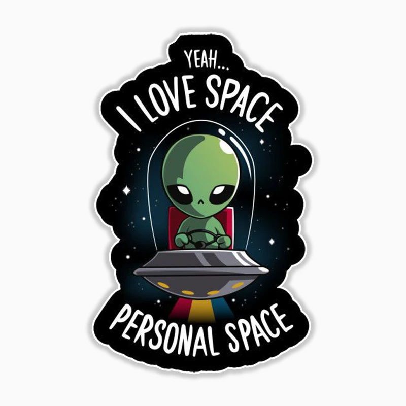 استیکر لپ تاپ و موبایل بووم طرح آدم فضایی کد 130