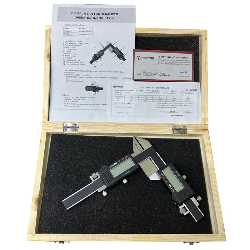 کولیس دیجیتال پراید مدل P1048-25 گستره 1 - 26 میلیمتر