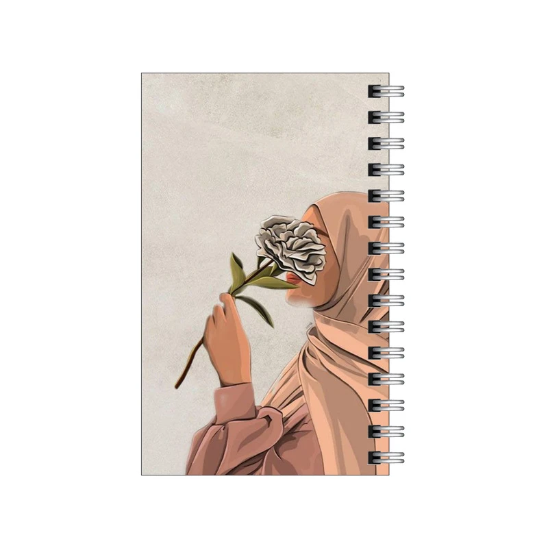 دفترچه یادداشت مدل to do list طرح دختر و یک شاخه گل کد 7340232