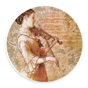  دیوارکوب طرح بانوی ویالن نواز و نوت های موسیقی مدل wtb784