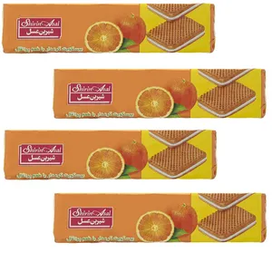 بیسکویت کرم دار شیرین عسل با طعم پرتقال مقدار 120 گرم - بسته 4 عددی 
