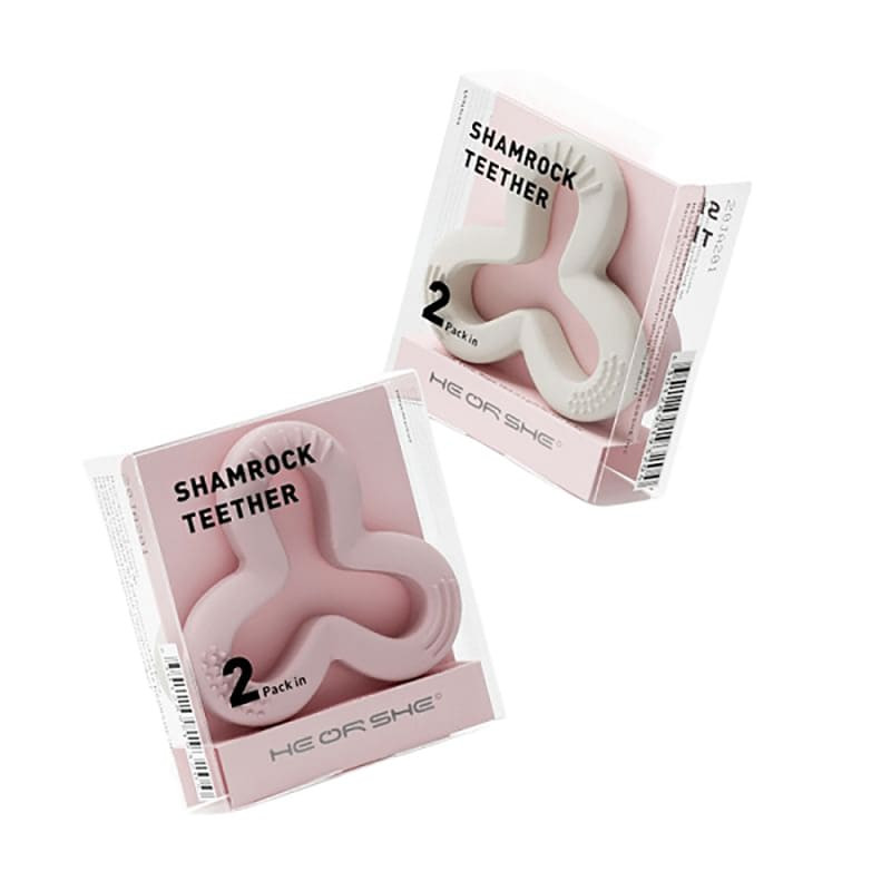 دندان گیر کودک هیروشی مدل Silicone Shamrock Teether بسته 2 عددی