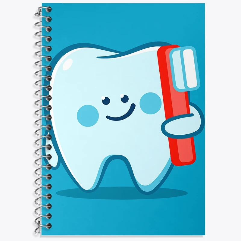 دفتر لغت 50 برگ خندالو طرح دندان و دندان پزشکی کودکانه کد 36767