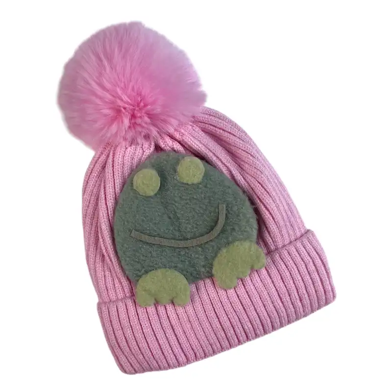 کلاه بافتنی بچگانه مدل پم پم RO_200
