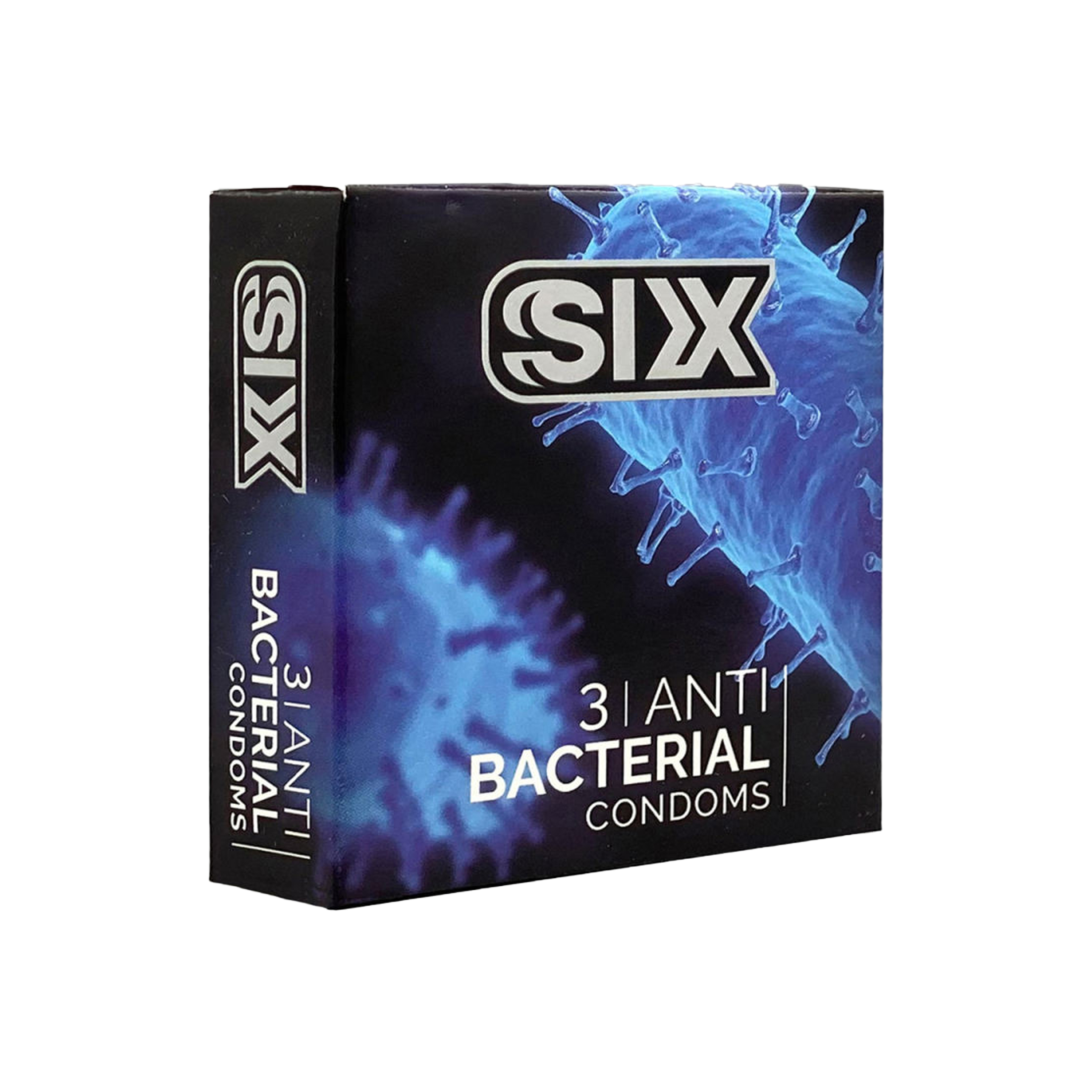 کاندوم سیکس مدل Antibacterial بسته 3 عددی