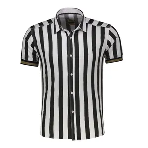 پیراهن آستین کوتاه یقه برگردان مردانه مدل کوتینگ راه دار