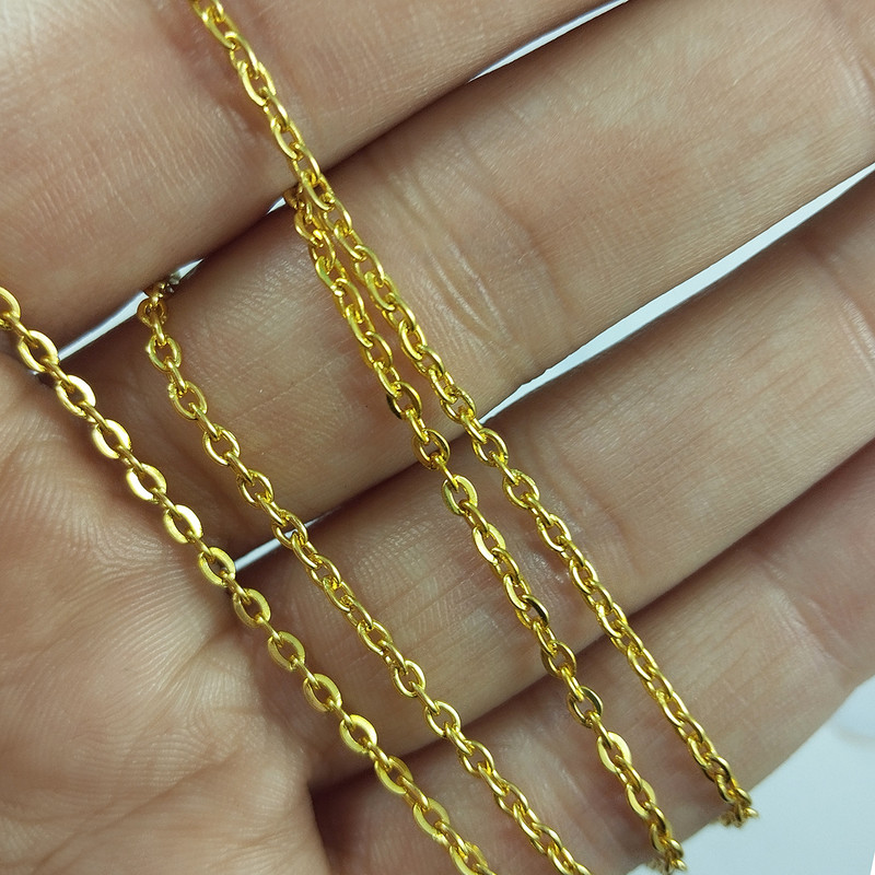 زنجیر زنانه سلین کالا مدل آجری کد 107