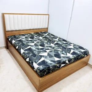 ملحفه ناتوسا مدل کشدار هندسی دو نفره سایز 140x200 سانتی متر