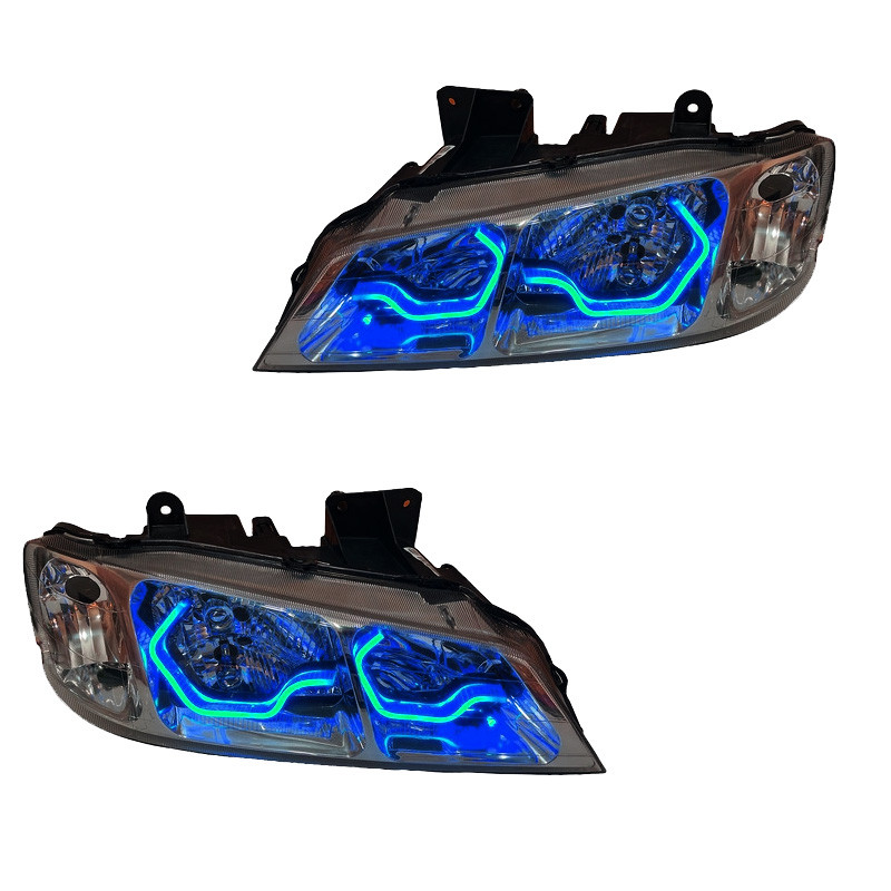 چراغ جلو خودرو گروه پژوهش صنعت مدرن مدل 3D-I8 مولتی کالر مناسب برای پژو پارس بسته دو عددی