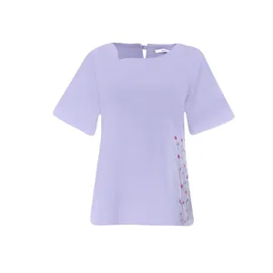 بلوز آستین کوتاه زنانه بنیس مدل کاتالینا رنگ یاسی