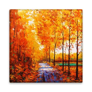 کاشی مدل R1052 طرح نقاشی منظره پاییز و درخت