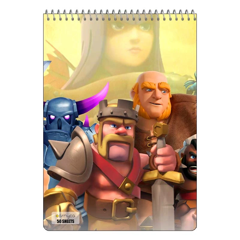 دفتر نقاشی 50 برگ سیمی کارنیکا طرح کلش اف کلنز Clash of Clans کد 68997