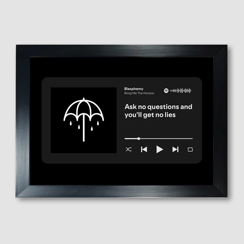 تابلو مدل متن دار طرح Blasphemy 