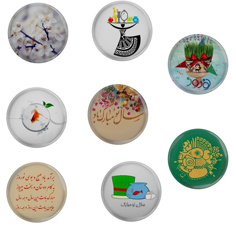 پیکسل مدل S4-10 عید نوروز باستانی سفره هفت سین ماهی سبزه مجموعه 8 عددی