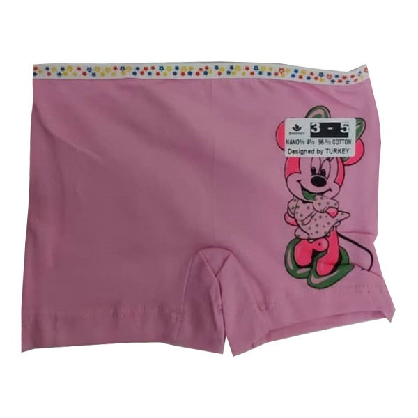 شورت دخترانه طرح میکی رنگ صورتی 