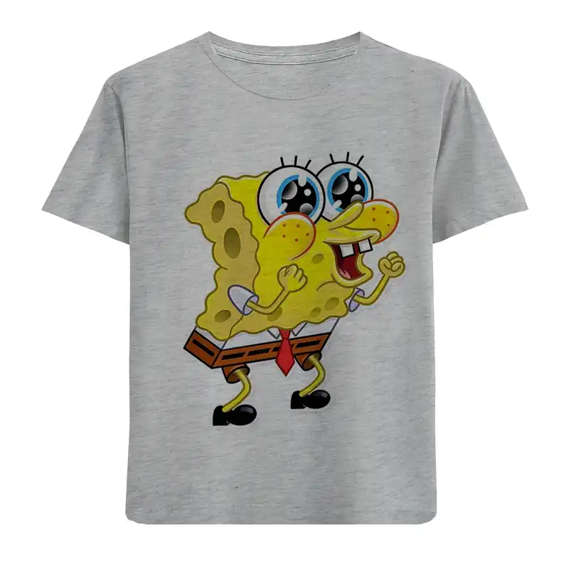 تی شرت آستین کوتاه بچگانه مدل باب اسفنجی F244