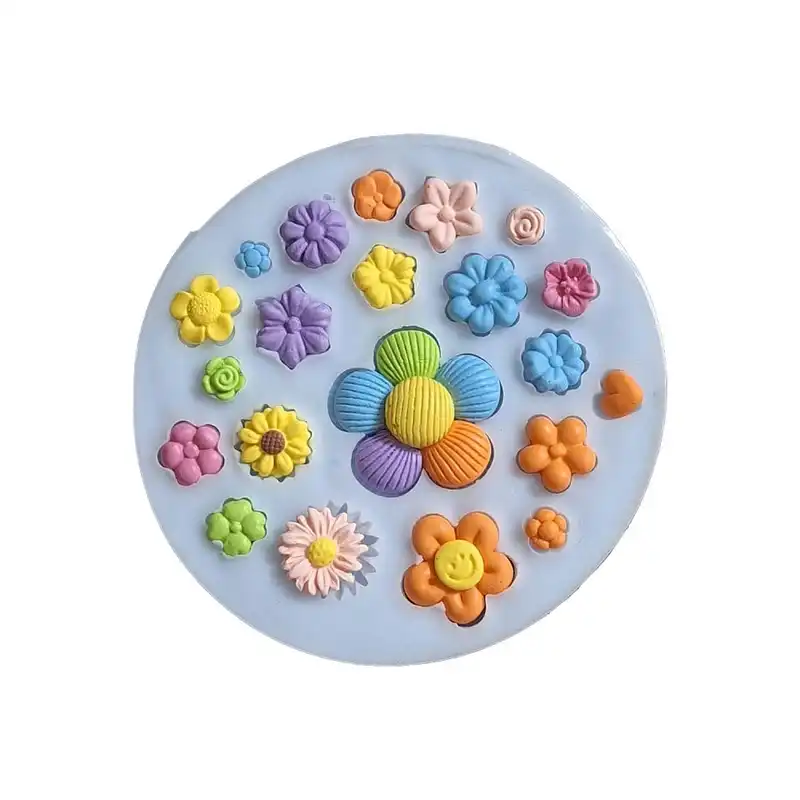 سیلیکون قالب گیری مدل گل های خمیری