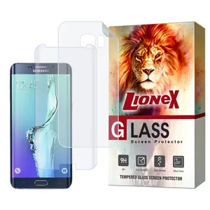 محافظ صفحه نمایش یووی لایونکس مدل UVNANOMTBL مناسب برای گوشی موبایل سامسونگ Galaxy S6 edge  به همراه محافظ پشت گوشی
