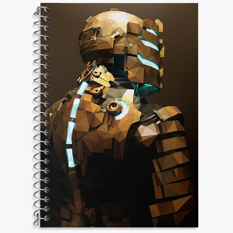 دفتر زبان 50 برگ خندالو مدل سه خط طرح بازی دد اسپیس (Dead Space) کد 35045