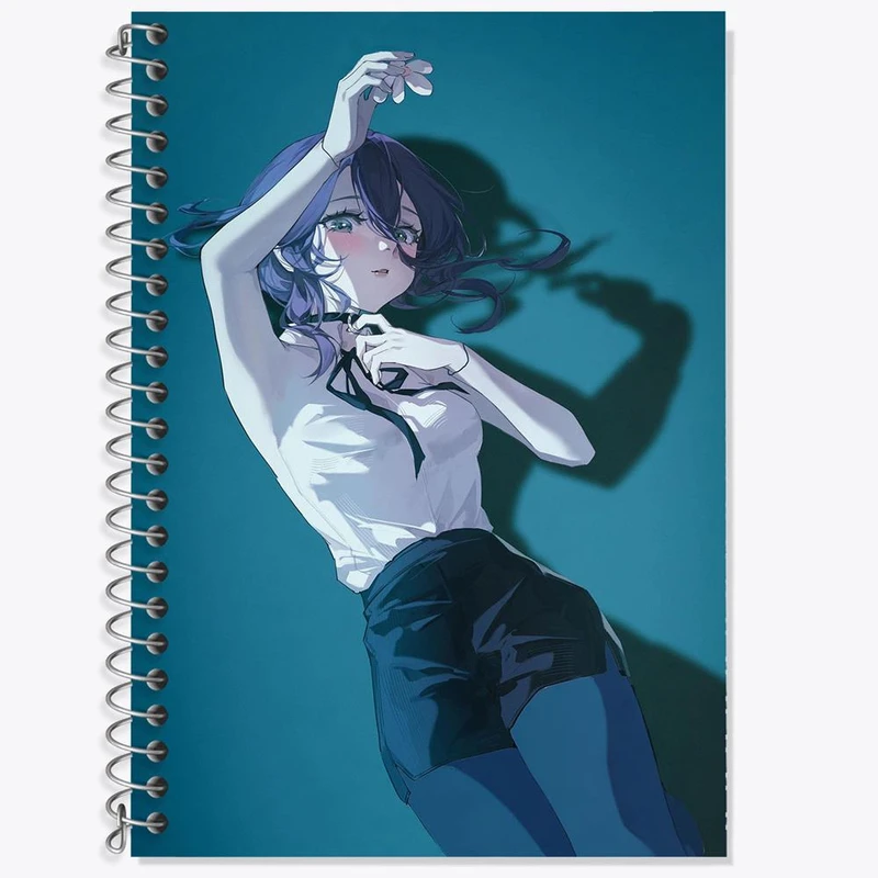 دفتر لغت 50 برگ خندالو مدل ریزه انیمه مرد اره ای Chainsaw Man کد 23168