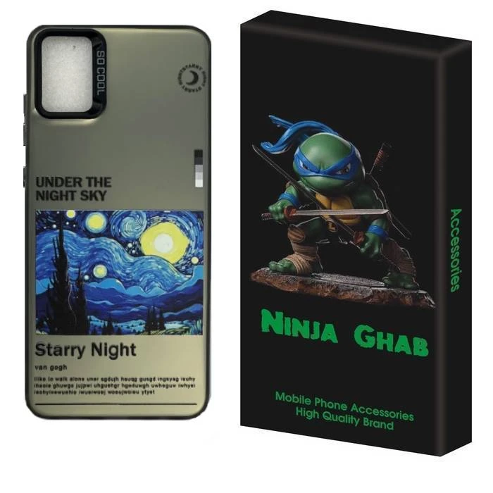 کاور نینجا قاب مدل ونگوگ طرح شب پر ستاره مناسب برای گوشی موبایل سامسونگ Galaxy A06